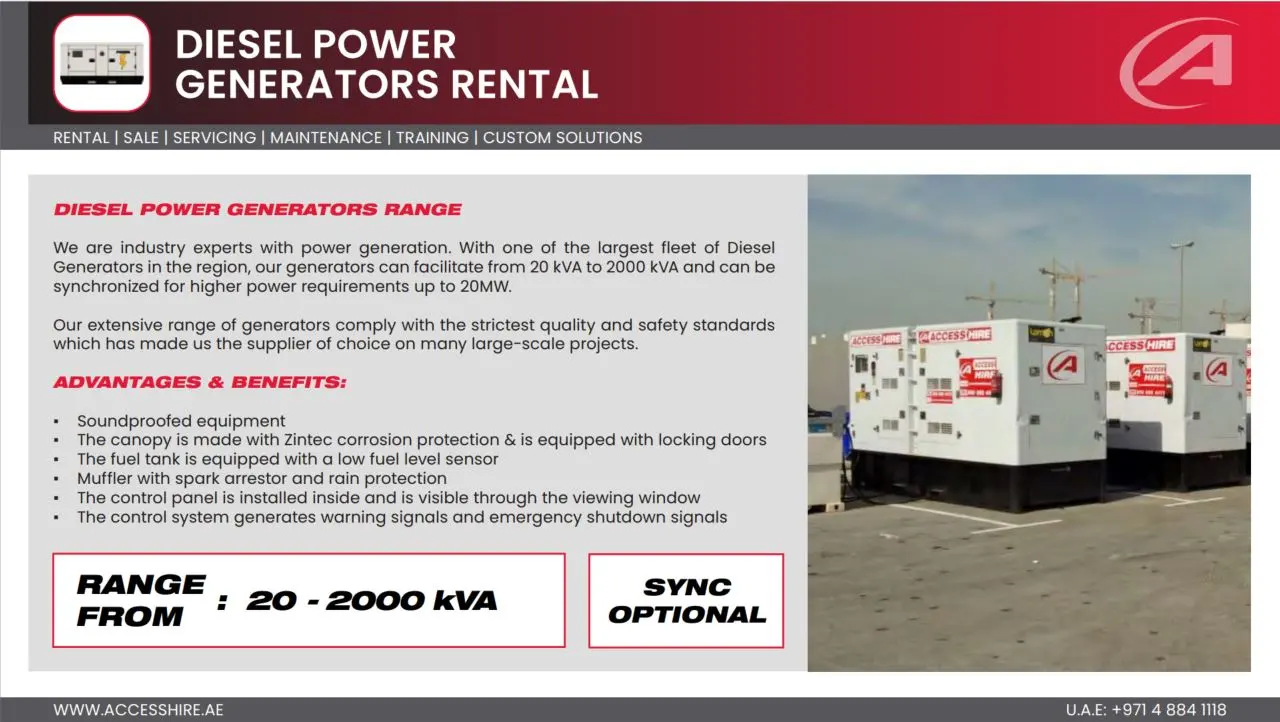 DIESEL POWER GENERATORS on Rent