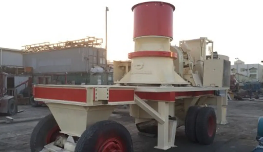 Portable cone crusher lokomo on tyre