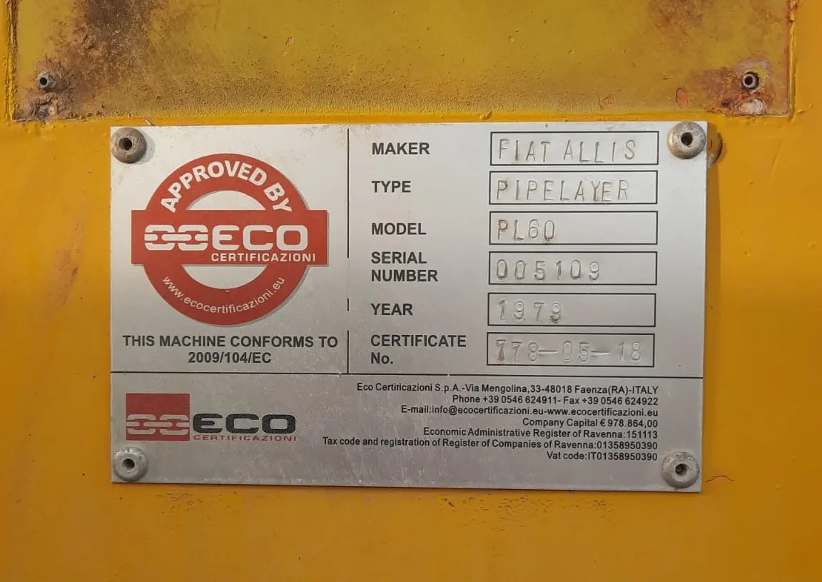 Crawler Pipelayer Fiatallis PL60 1979 - 3