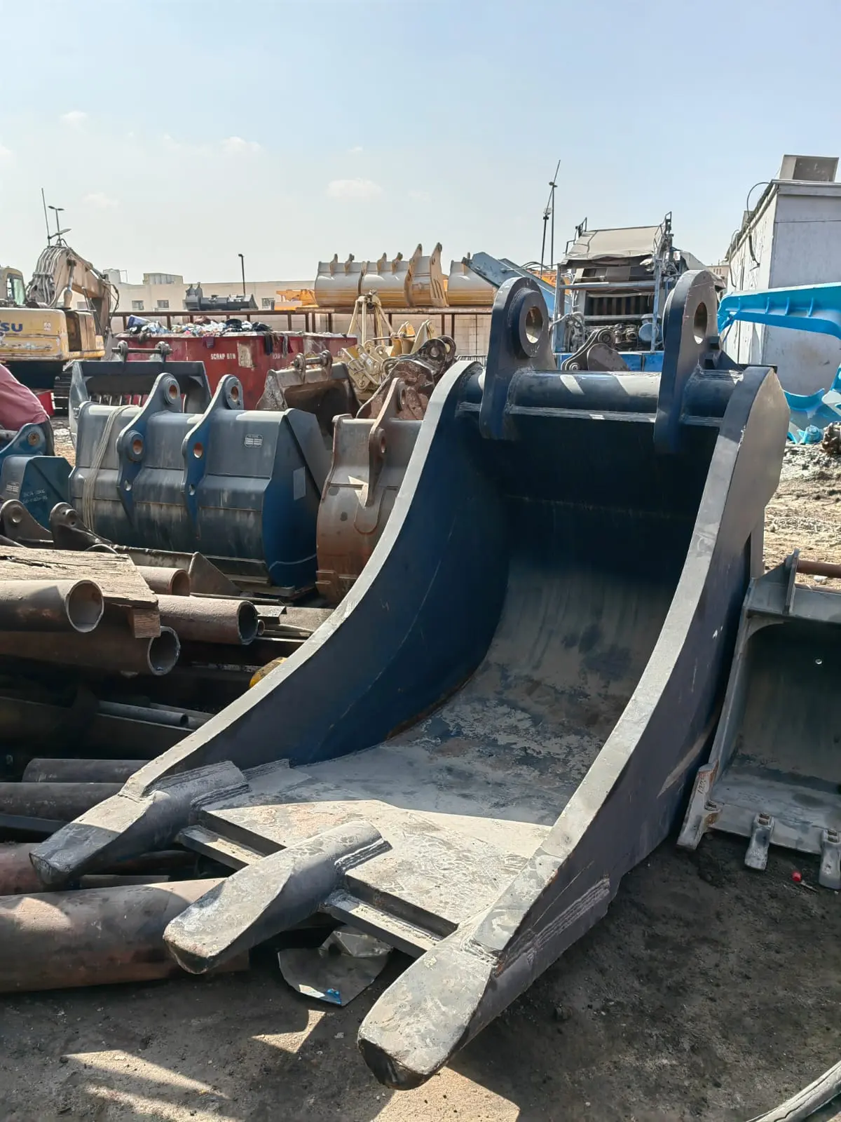 Large Excavator Heavy Duty Marble Rock Bucket - 4
