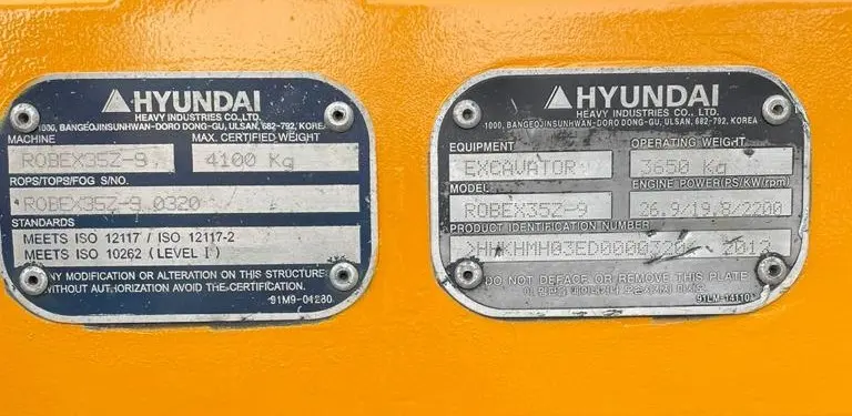 Excavator Hyundai Robex35Z-9 2013 - 3