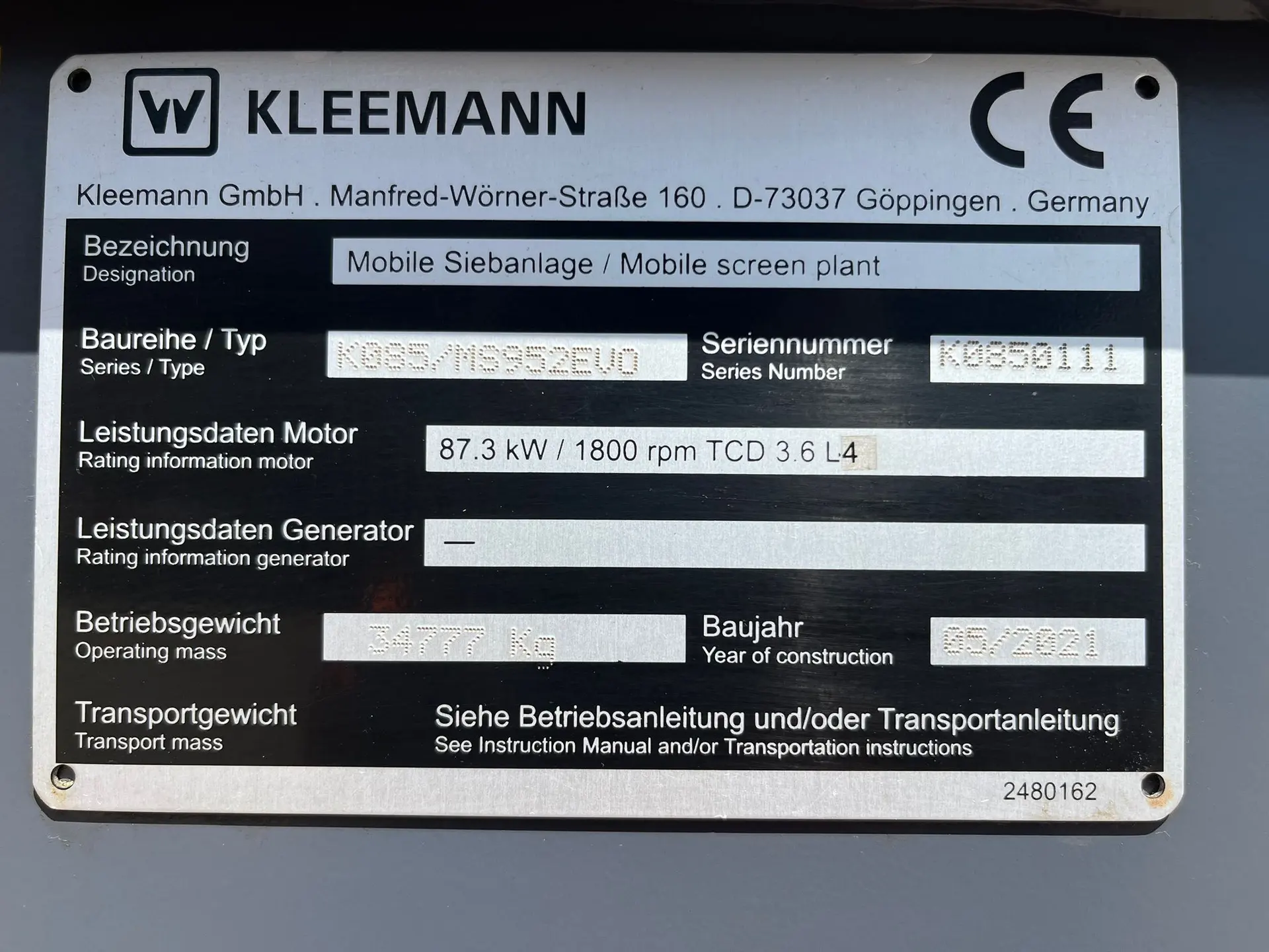 MS952 EVO (K0850111)