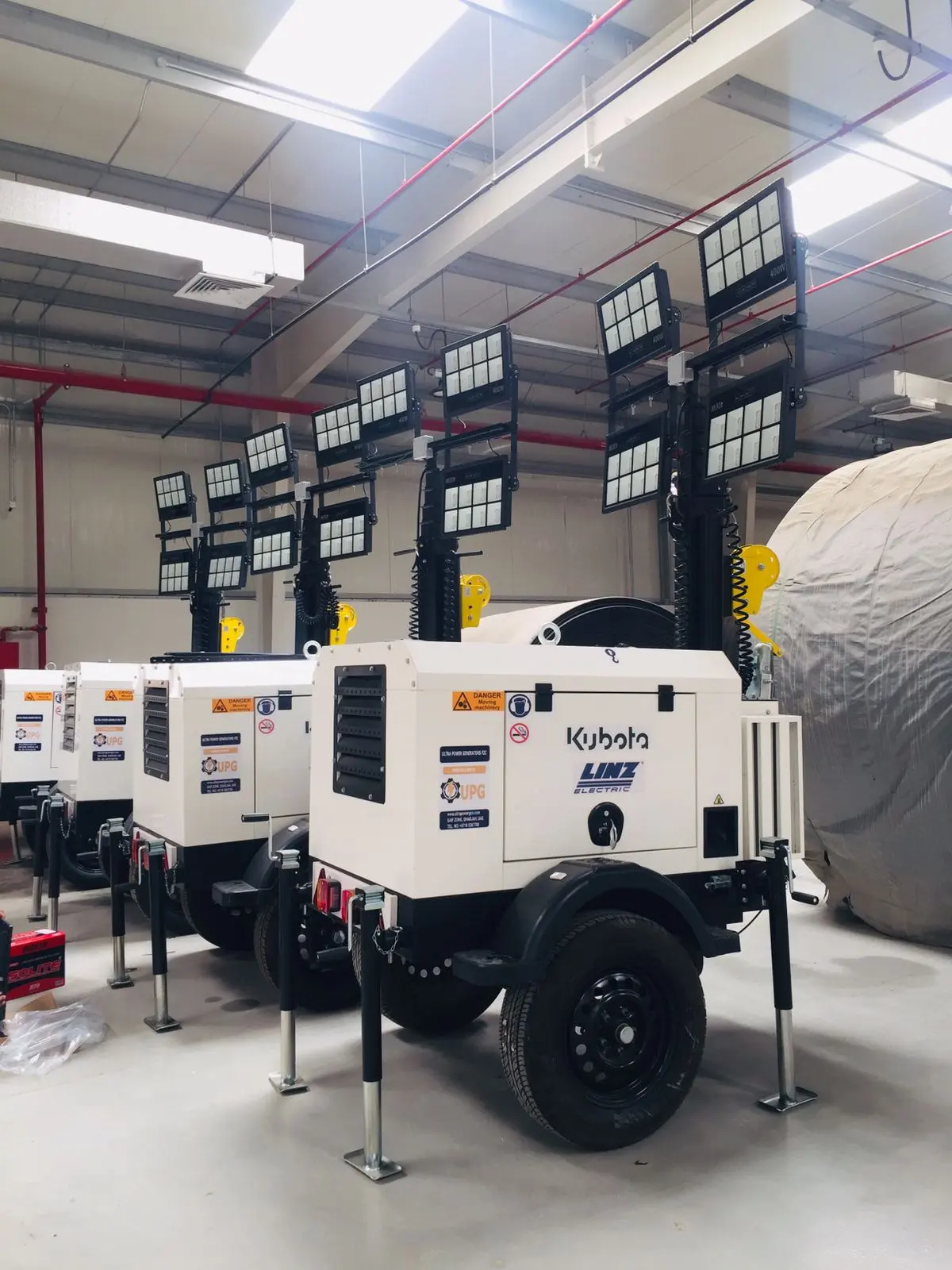TOWER LIGHTS - POWERED BY DIESEL GENERATORS