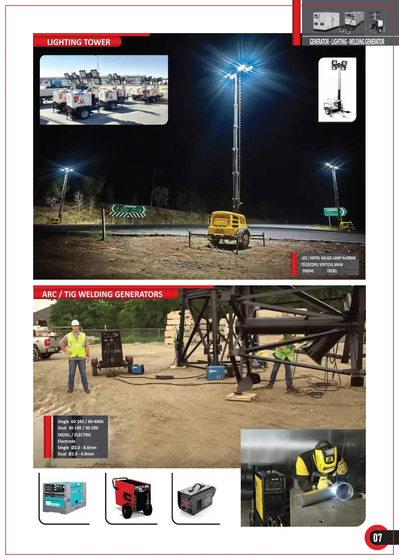 Tower Lights on rental