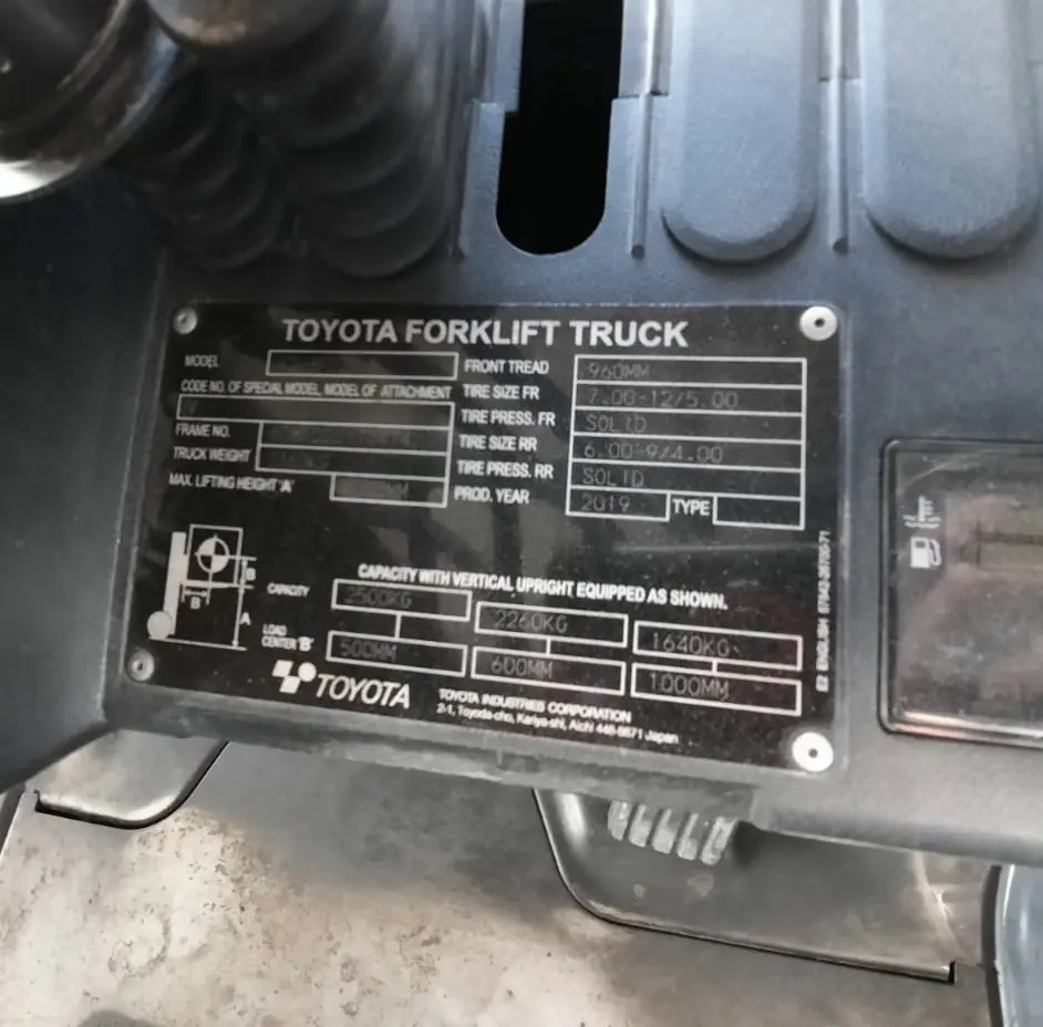 Forklift Toyota 2.5 Ton 2016 &amp; 2017 - 3