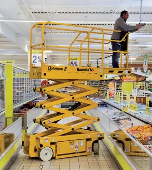 SCISSOR LIFT (ELECTRIC) Available on rent.