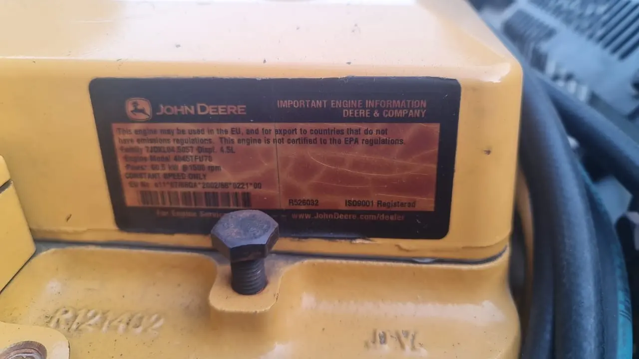John Deere 5057 Generator 2002 Model 65 kva - 2