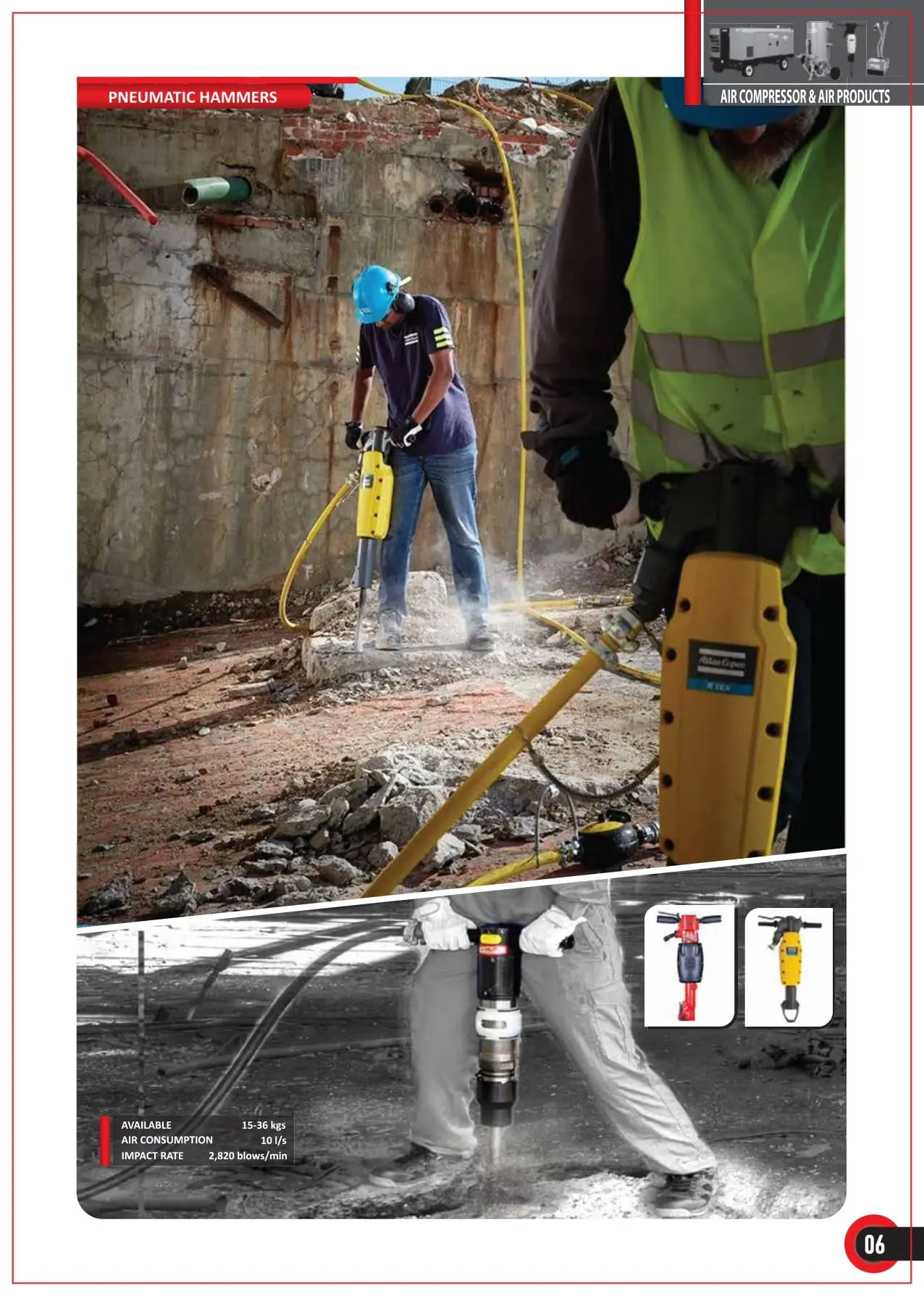 Pneumatic Hammers on rental