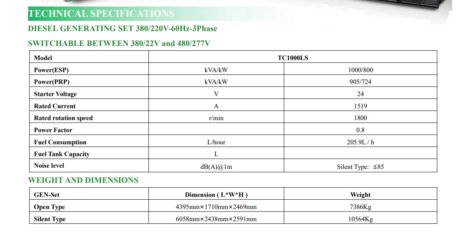 Western Power TC1000LS Diesel Generator - 2