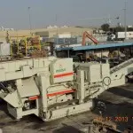 Mobile jaw crusher on track